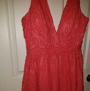 V Neck Padded Summer Dress L